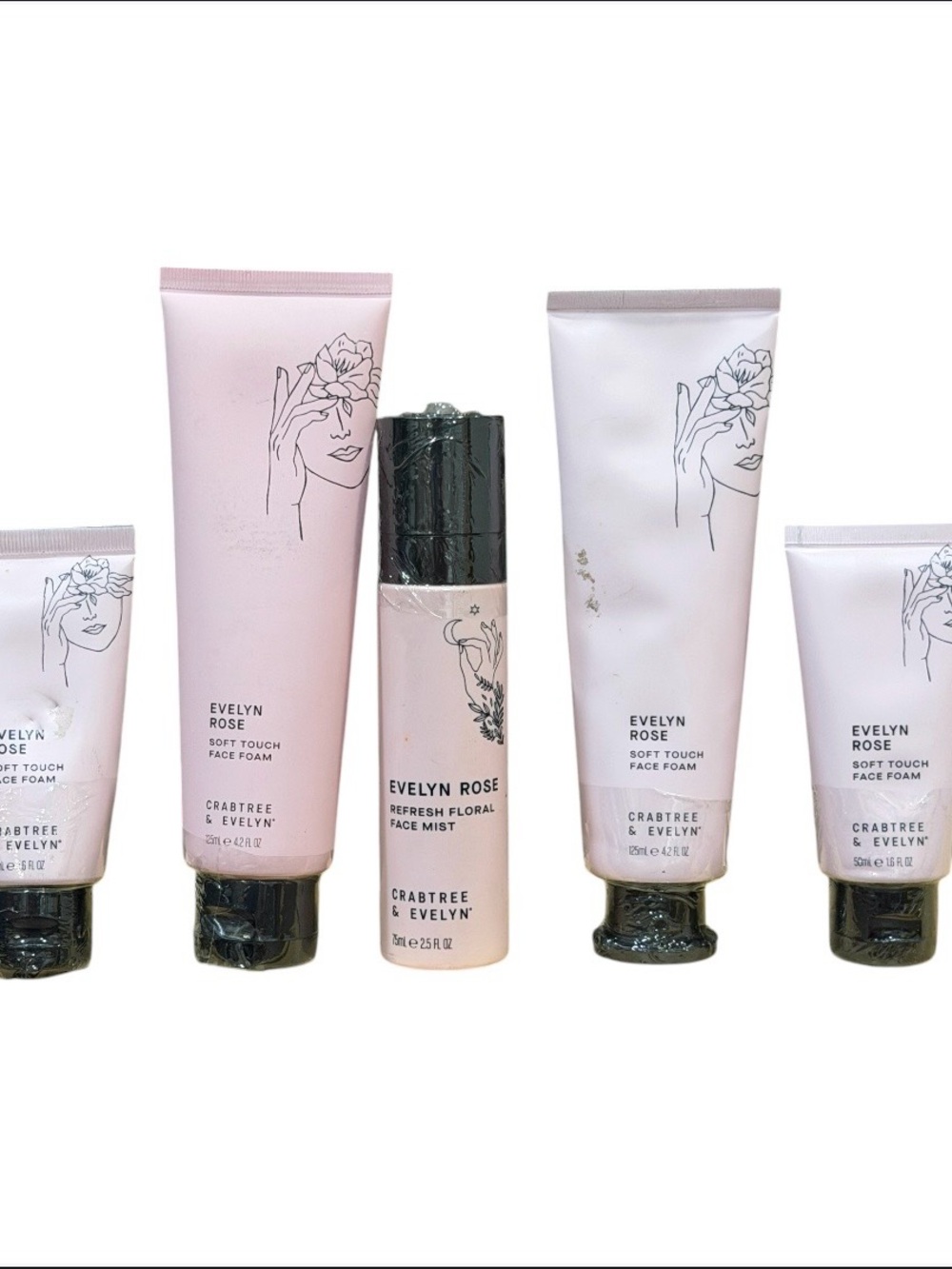 Crabtree & Evelyn Rose 2 Soft Touch Face Foam & 1 Refresh Floral Face Mist NEW